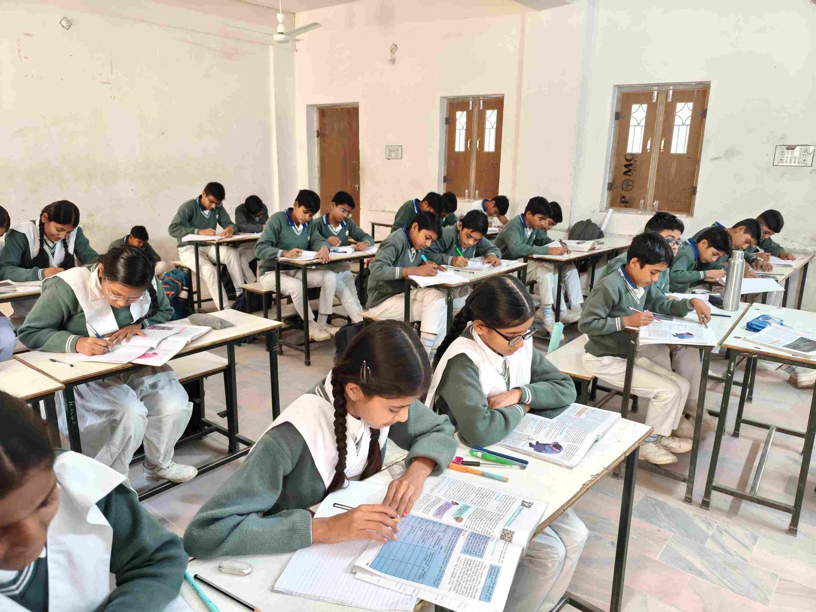 Students during a classroom lesson